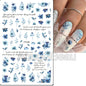 3d Nails Art Decals Spring Fruits Pink Full Tips Peony Magnolia Flowers Adhesive Sliders Stickers Decoration For Nails Manicure