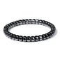 Men Hematite Bracelet Loss Weight No-magnetic Black Hematite Bead Bracelet Healing Health Therapy Balance Pulsera Jewelry Gift