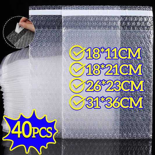 Transparent Bubble Mailers Self-sealing Plastic Shockproof Shipping Bag Self-adhesive Bubble Foam Packing Bags Cushioning Bag