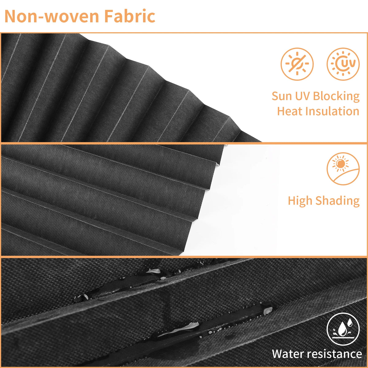 1Pc Shades Self-adhesive Half/Full Windows Nonwoven Folding Curtain Bathroom Balcony Living Room Balcony Curtains Pleated Blinds