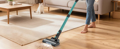 N3T Cordless Stick Vacuum 6 in 1 Handheld Vacuum Cleaner with LED Brush 40 Mins Runtime Self Standing for Pet Hair Hard Floor Carpet