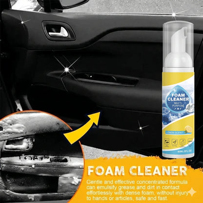 Multipurpose 2-in-1 Foaming Car Seat Cleaner Fabric Stain Eliminator Removes Tough Grime Without Full Washing