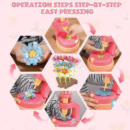 DIY Flower Bouquet Kit Educational Crafts Set for Kids,DIY Flower Arrangement Children's Toy Make Own Gift for Birthday Holiday
