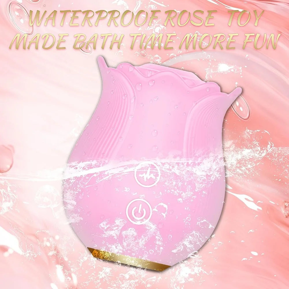 10 Speed Rose Suker Vibrator G-spot Dildo Clitoris Stimulating Sucking Female Sex Toy USB Rechargeable Rose-shaped Mini Massager