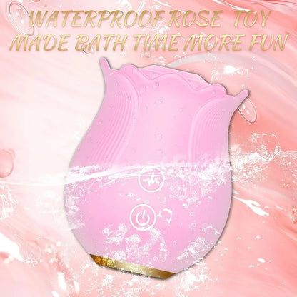 10 Speed Rose Suker Vibrator G-spot Dildo Clitoris Stimulating Sucking Female Sex Toy USB Rechargeable Rose-shaped Mini Massager