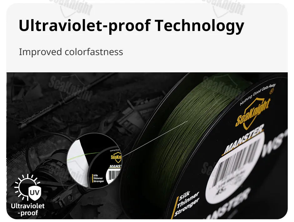 SeaKnight Brand W8 II Series 500M 8 Strands Fishing Line Advanced Braided PE Line anti-UV Seawater proof coating Fishing Line