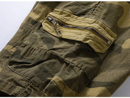 New Summer Men Cotton Cargo Camouflage Shorts Men Clothing Casual Breeche Bermuda Beach Jogger Shorts Male Hot Dropshipping
