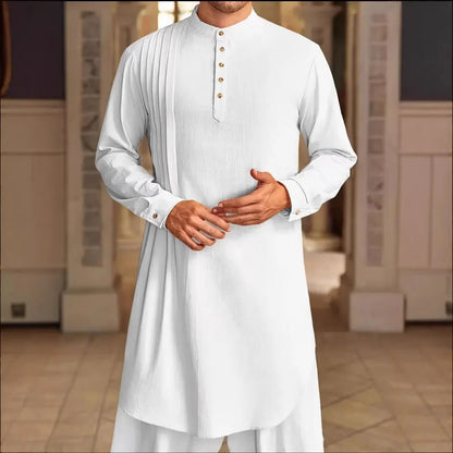 Men Long Robe Dishdasha Jubba Thobe Eid Muslim Kimono Modest Islamic Dubai Saudi Abayas Prayer Kaftan Ramadan Morocco Abaya
