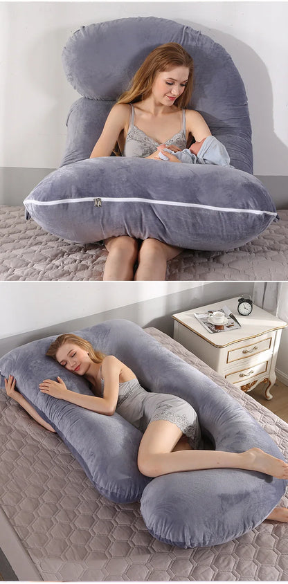 PANGDUBE G Shaped Pregnancy Pillow Waist Support for Pregnant Women Maternity Breastfeeding Cushion Cotton 3KG Body Pillow