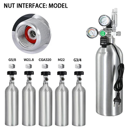 Aquarium DIY CO2 Regulator Solenoid Bubble Counter CO2 Control System Reaction Waterproof Fish Tank CO2 Pressure Reducing Valve