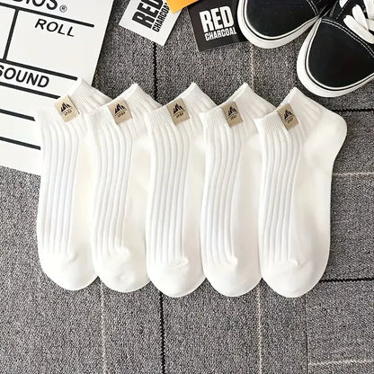 5/10 Pairs Of Men's Outdoor Sports Fitness Casual Socks In Comfortable And Soft Ankle Women Invisible Sweat-Absorbing