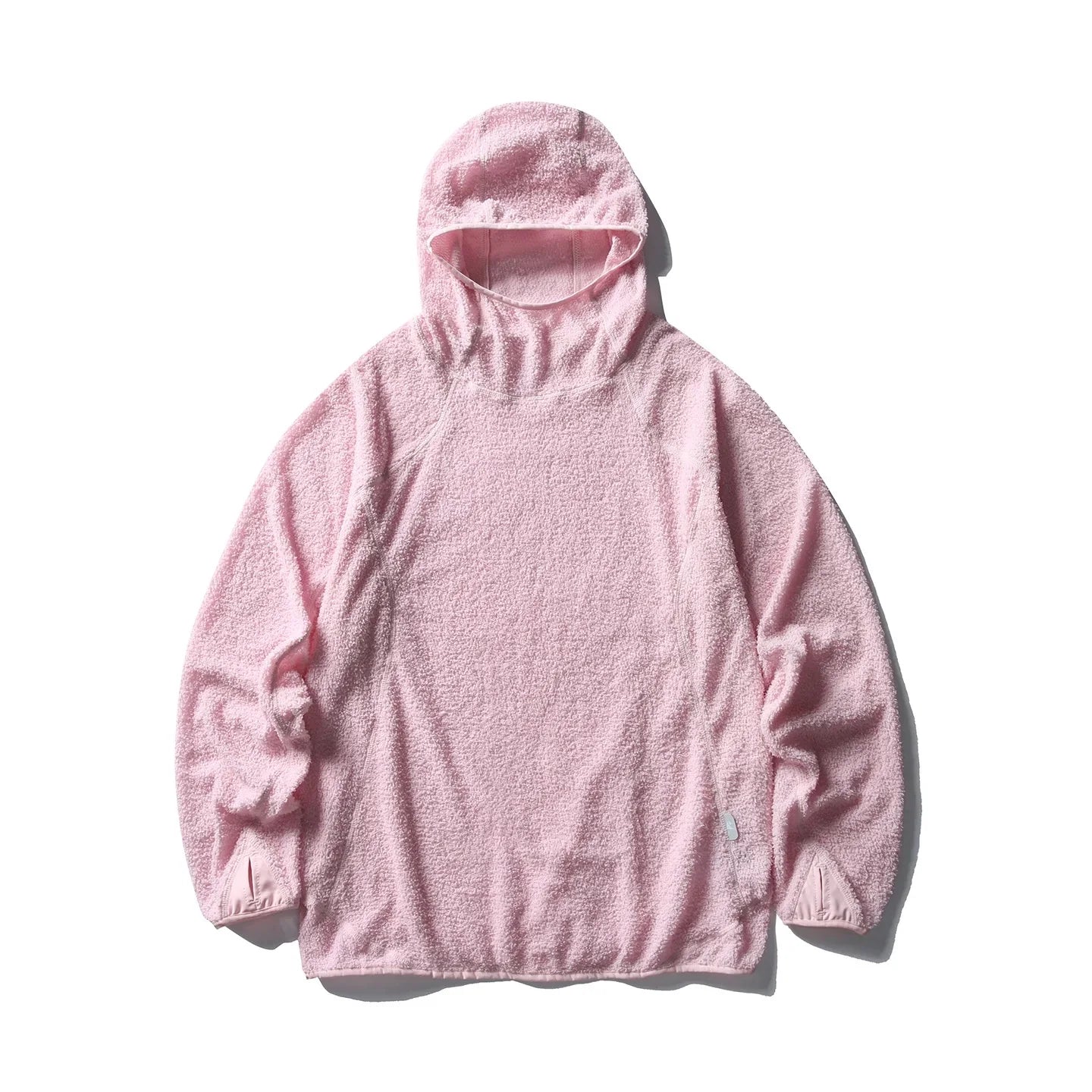 Unisex Lightweight Cloud Velvet Hooded Quick-Dry Shirt for Outdoor Sports: Classic Hood, Elastic Cuffs & Brand Logo Details