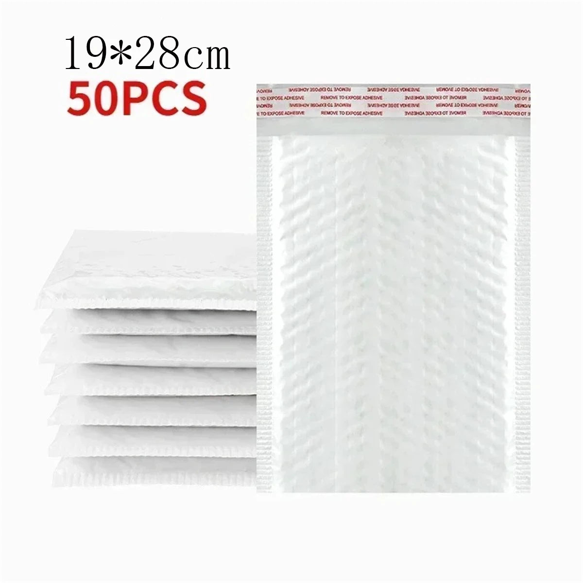 10-50Pcs Bubble Envelopes White Foam Shipping Bags Poly Bubble Mailers Pad Self Seal Packing Bags for Magazine 11cm 15cm 23cm