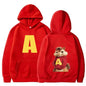 Cartoon Hoodie Alvin and The Chipmunks Green Red Navy Blue Shirt Camisa S/P Movie Promo Animation Long Sleeve Hoody Sweatshirts