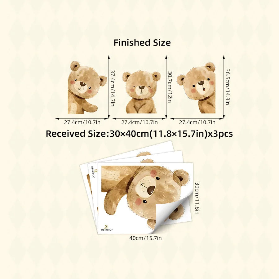 Cute Forest Animals Wall Stickers for Kids Rooms Children Boys Girls Baby Room Decoration Nursery Wallpaper Vinyl Elephant Lion