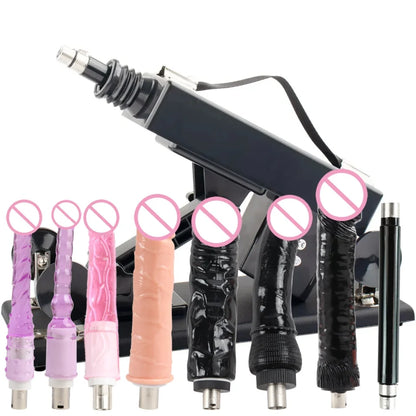 FREDORCH Sex Machines More Attachment Masturbating Pumping Sex Gun Adjustable with Dildo Couples Sex Toy Love Machine for Couple