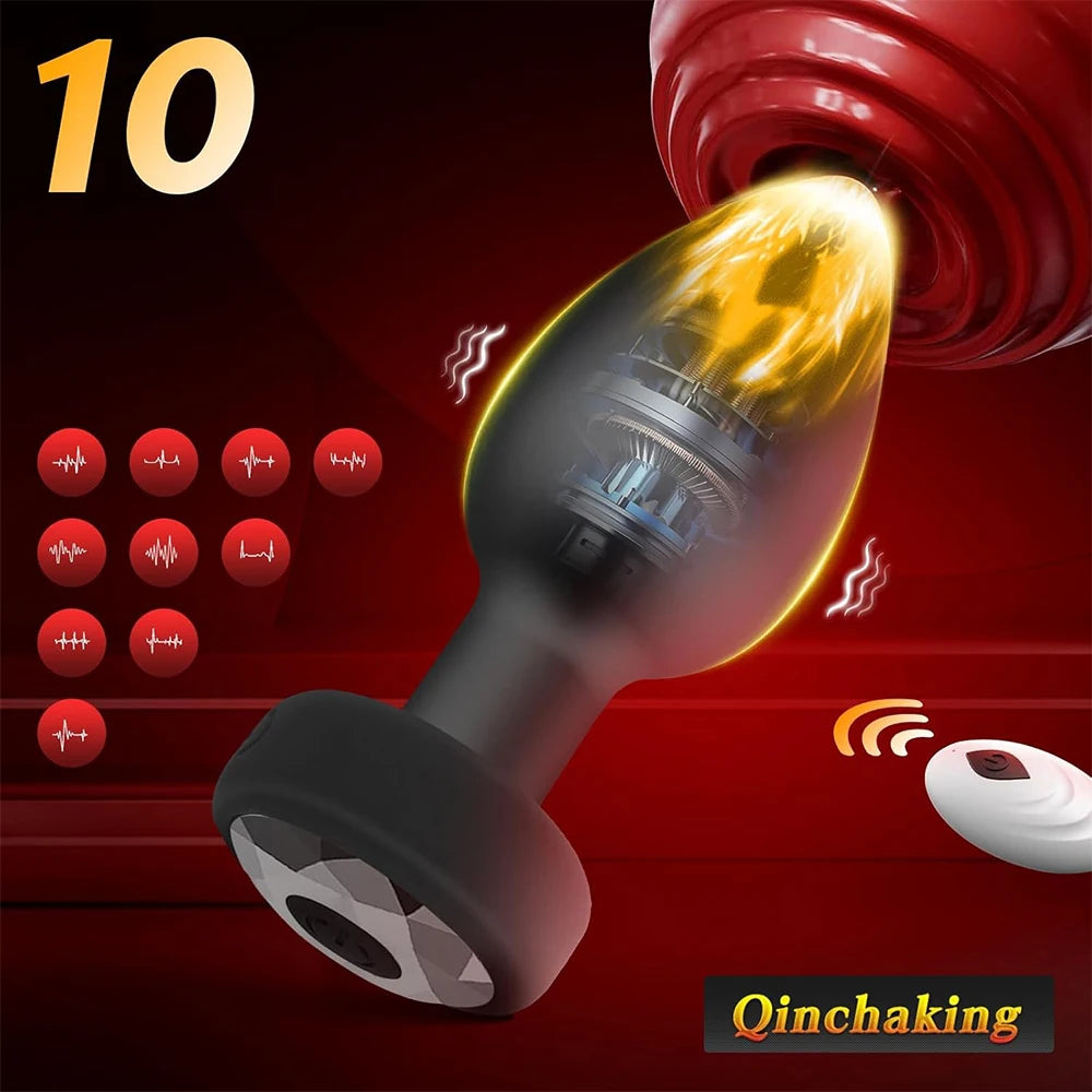 Powerful Small Anal Vibrator for Gay Wireless Remote Control 10 Frequency Vibration Prostate Massager Female Vagina Massager