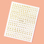 1Pcs 3D Alphabet Nail Sticker Laser Silver/Gold 26 English Letters Nail Art Decals Self Adhesive Manicure 8*10cm Letter Sticker