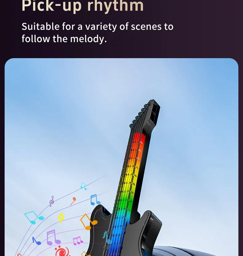 1PC Car Air Conditioner Vent Guitar Aromatherapy Atmosphere Light Perfume Fragrance Decorative Music Pickup Lamp Car Accessories