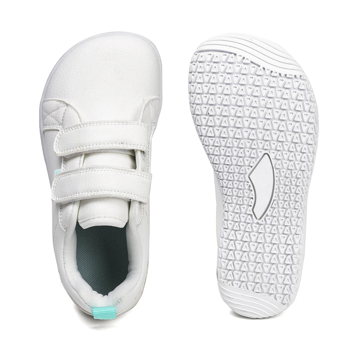 Boys Girls Barefoot Shoes Kids Wide Toe Minimalist Fashion Sneakers Lightweight Hook Loop Artificial Leather Walking Flats