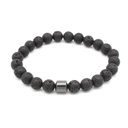 Tiger Eyes Natural Stone Beads Handmade Men Magnetic Hematite Accessory Bracelets for Boyfriend Father Gift