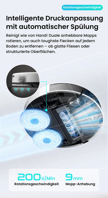 LEFANT M3L Robot dust vacuum cleaner all-in-one charging station 12000 Pa suction 220 min battery life DToF navigation Double R
