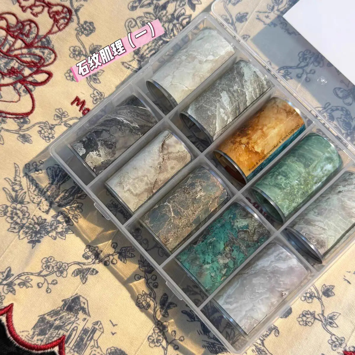 10Rolls Plaid Thousand-Bird Bow  Stars Nail Foils Transfer Paper  Nail Art Stickers  Manicure Set Decal  Nails Decoration