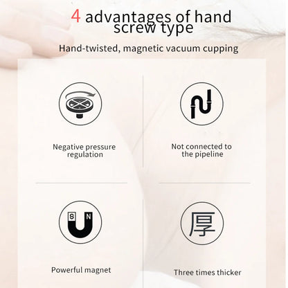 4 Sizes Rotating Handle Twist Suction Cupping Cup Nipple Enhancer Massage Vacuum Cans Suction Cup Anti Cellulite Massager