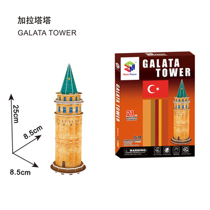 40 Style World Famous Architecture Building 3D Puzzle Model Construction 3D Jigsaw Puzzle Toys For Kids Christmas Gift