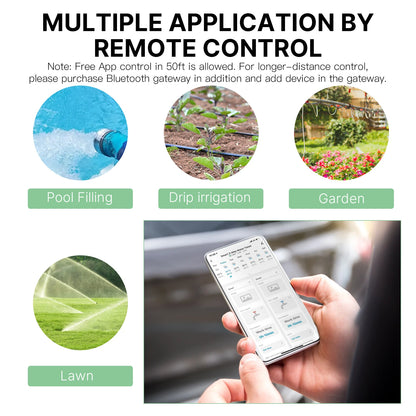 MOES Bluetooth Value Smart Garden Sprinkler Water Timer by 2 Way Rain Delay Filter Programmable Automatic Irrigation Controller
