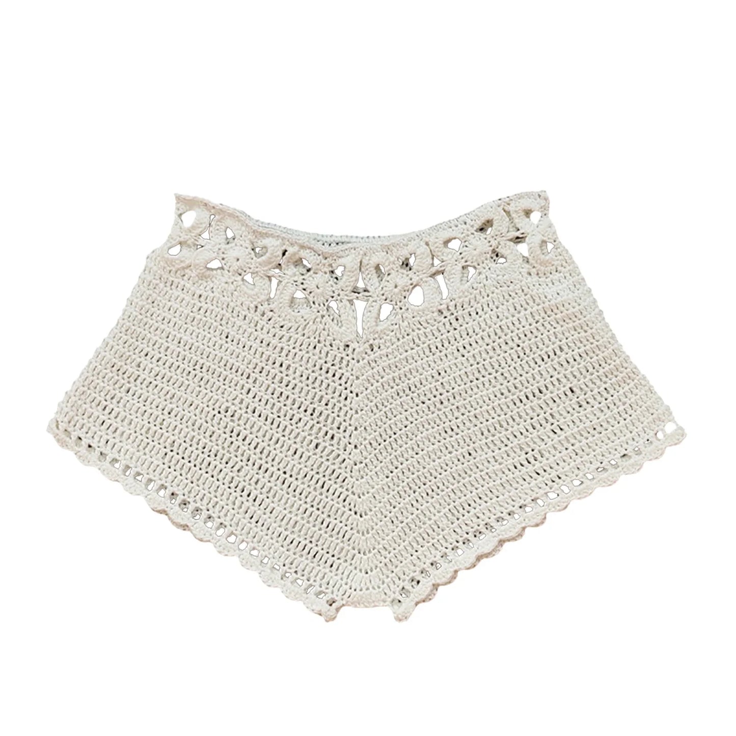 Women´s Beach Shorts Knit Crochet Cutout Bathing Suit Bottoms Drawstring Beach Board Shorts Summer Hot Shorts Streetwear
