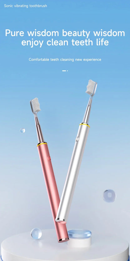 Electric Toothbrush Mental Thin Brush Body Specially for Women Pure Wisdom Beauty Soft DuPont Bristle