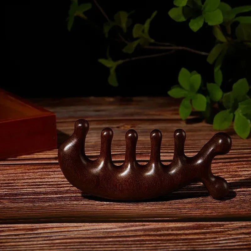 Wide-Toothed Gua Sha Massage Comb Facial Massager for Head Face Scalp And Body - Traditional Chinese Healing Gua Sha Tool