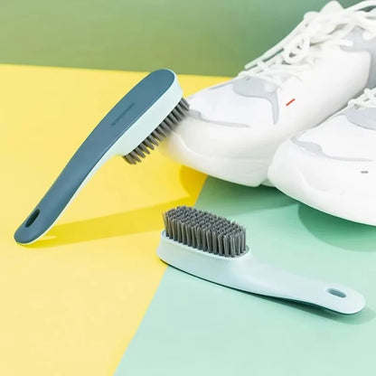 Home-use Long-handled Shoe Brush Multi-functional Cleaning Brush Laundry Bathrooms Hard Floors Plastic Handle Shoes Brush