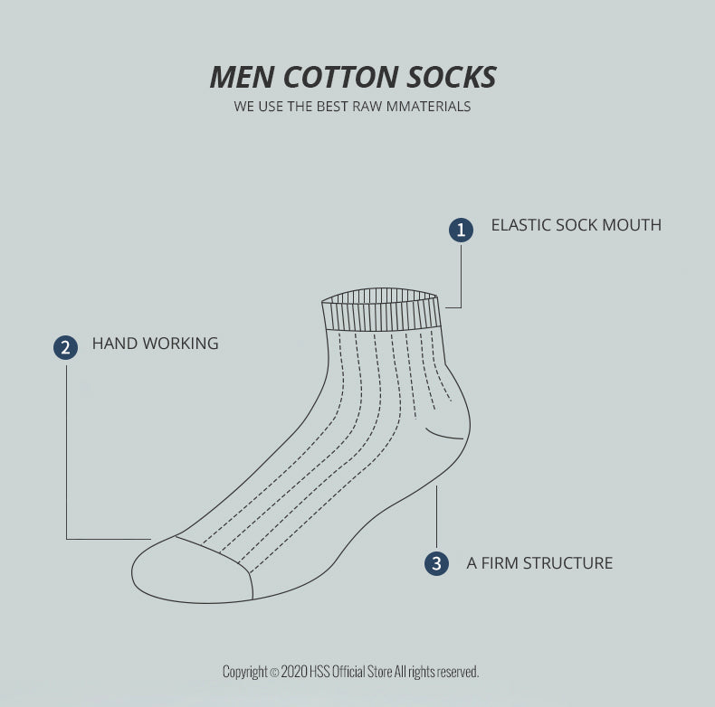 HSS Brand 100% Cotton Men Socks Summer Thin Breathable Socks High Quality No Show Boat Socks Black Short For Students Size 39-44