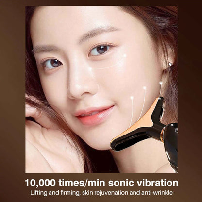 3 In 1 Face Massager Neck Facial Eye Massage Introducer Microcurrent Skin Rejuvenation Anti Aging Beauty Device Beauty Tools