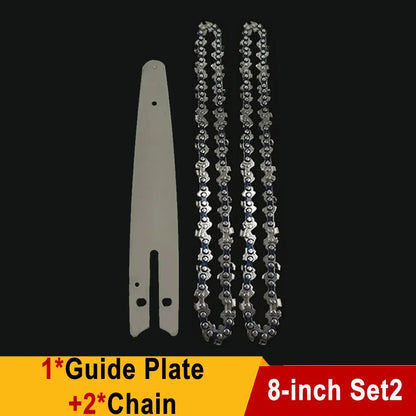 8 Inch Saw Bar 1/4"P Electric Saw 45 knots 22 knives Electric Chain Saw Guide Replacement Mini Steel Chainsaw Chains Garden Tool