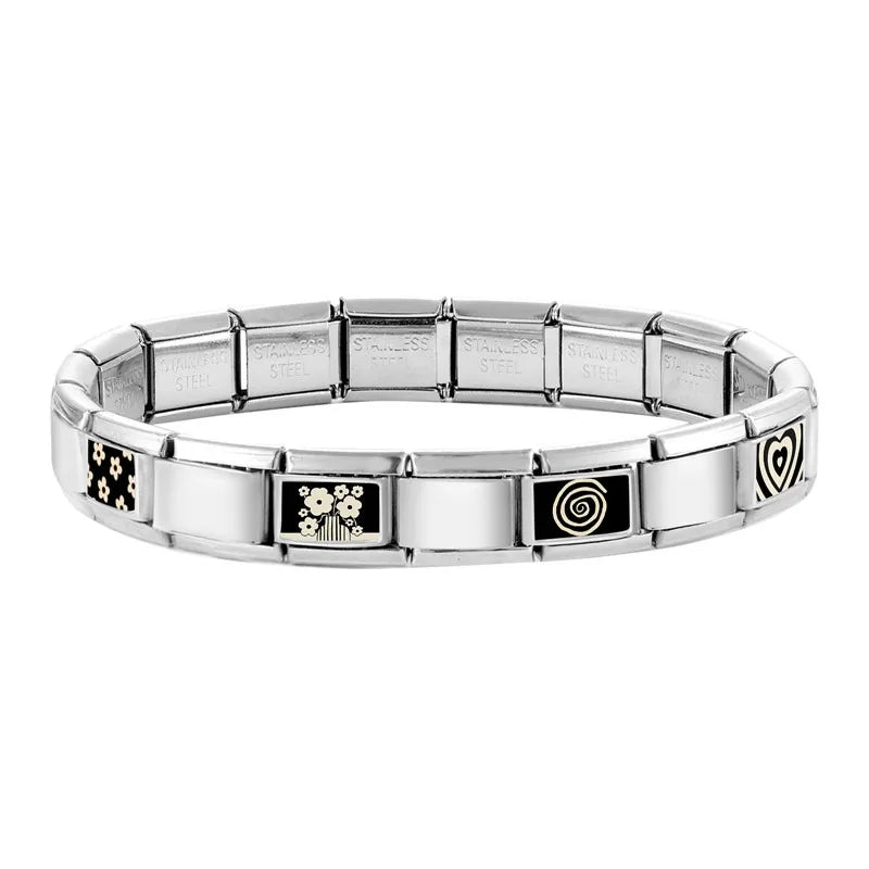 Fashion Dog Cats Star Black Red Charm Bracelet Fit 9mm Bracelet Stainless Steel Italian Links Making DIY Jewelrys Wholesale
