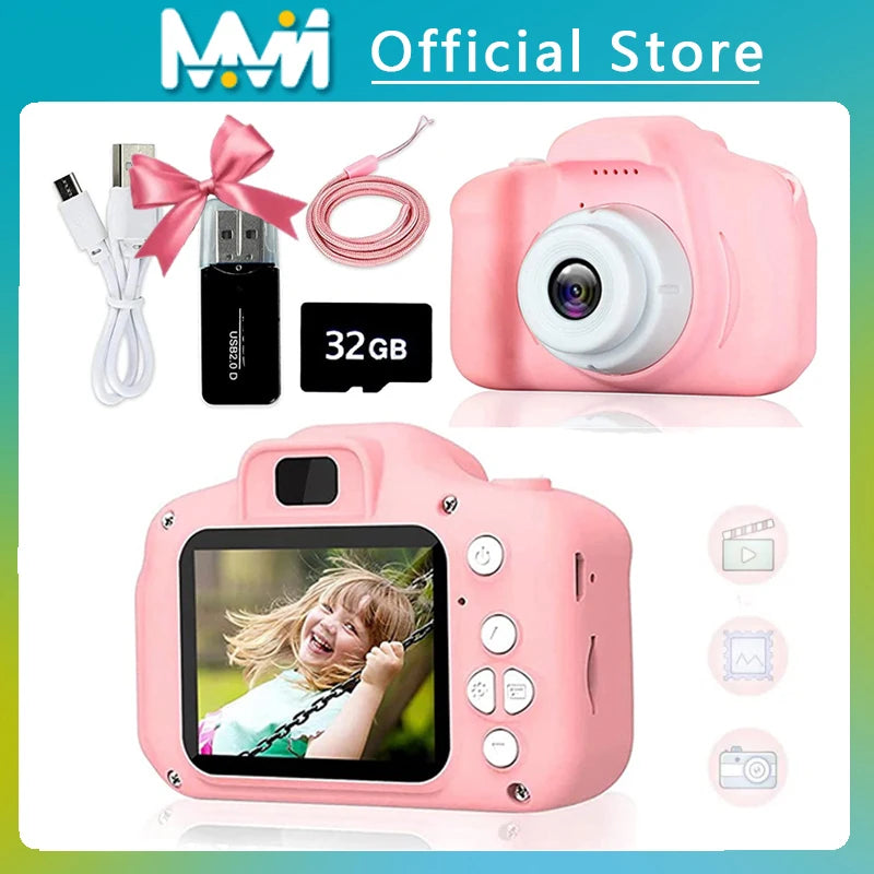 Super Cute Children Camera 1080P HD Toddler Digital Video Camera 2.0-inch Kids Camera with Silicone Cases Toys for  Christmas