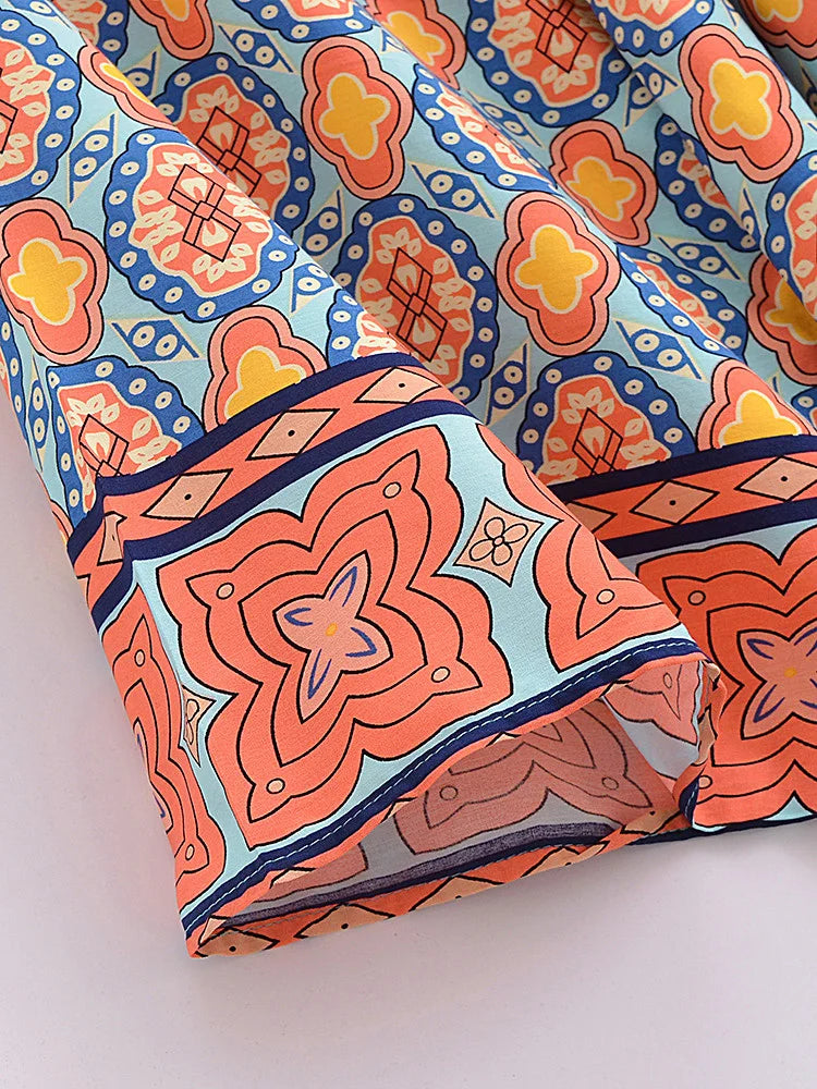 Boho Queens Vintage Peacock Floral Print Sashes Beach Kimono Women Bohemian Wrap Batwing Sleeves Holiday Bikini Cover-ups