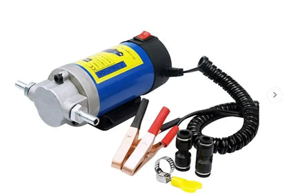 12V/24V Portable Electric Oil Transfer Pump - 1-4L/min Fuel/Diesel Extractor for Car, Boat, Motor - Auto Shutoff Siphon Tool