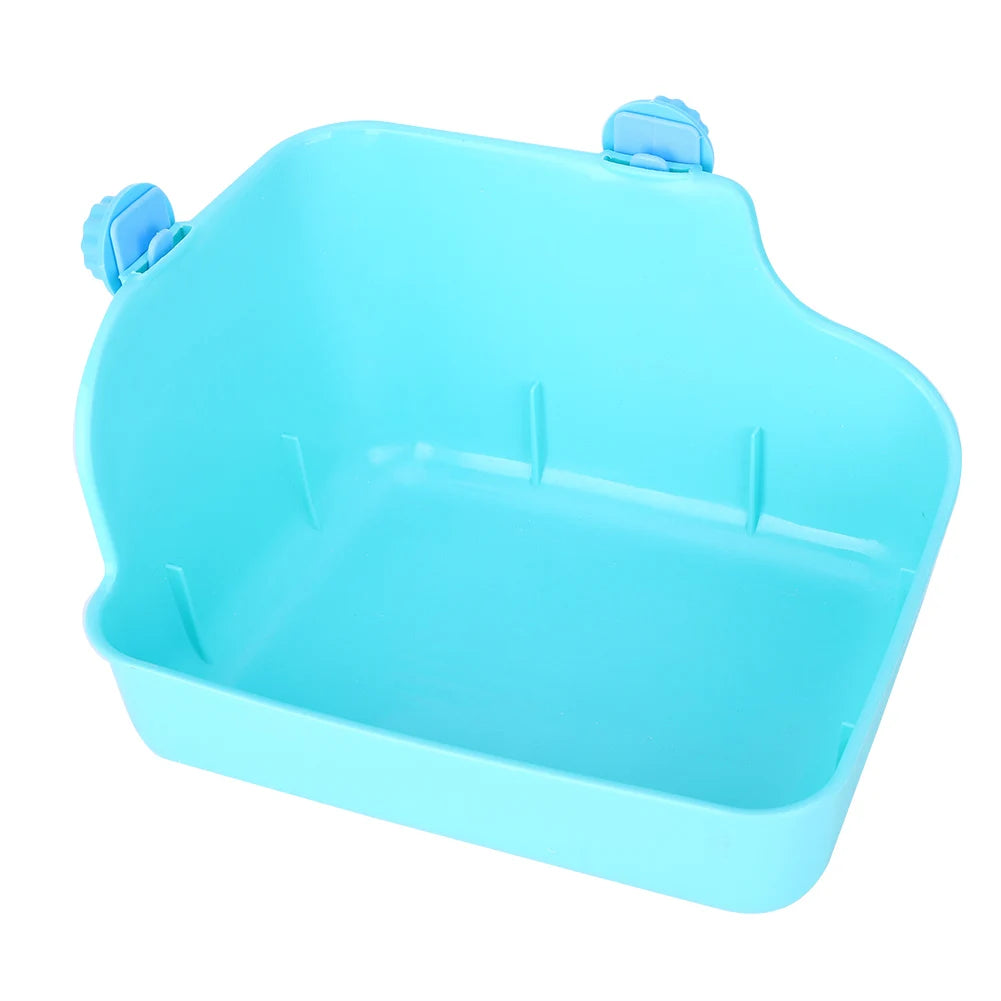 Square Shape Pet Toilet Plastic Easy to Install Small Animal Toilet for Rabbit Chinchilla Guinea Pig Cage Use