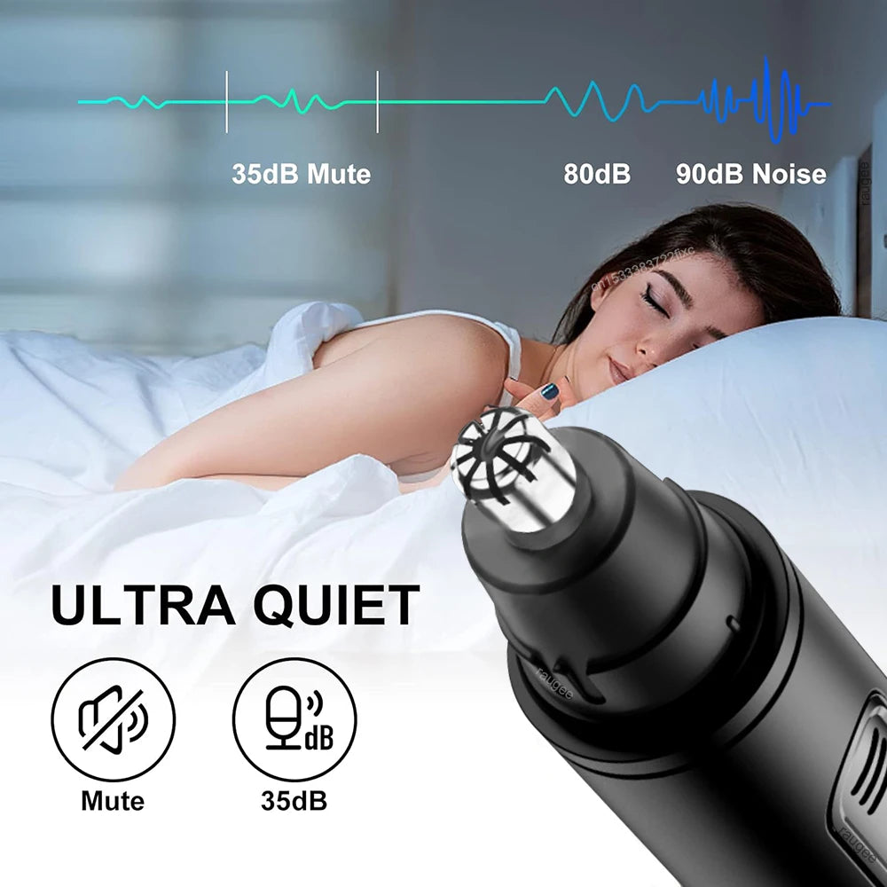 Nose Hair Trimmer for Men USB Rechargeable for Nose Eyebrow Ear Hair Remover Portable Mini Painless Electric Nose Hair Clipper