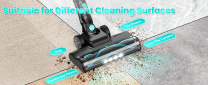 N3T Cordless Stick Vacuum 6 in 1 Handheld Vacuum Cleaner with LED Brush 40 Mins Runtime Self Standing for Pet Hair Hard Floor Carpet