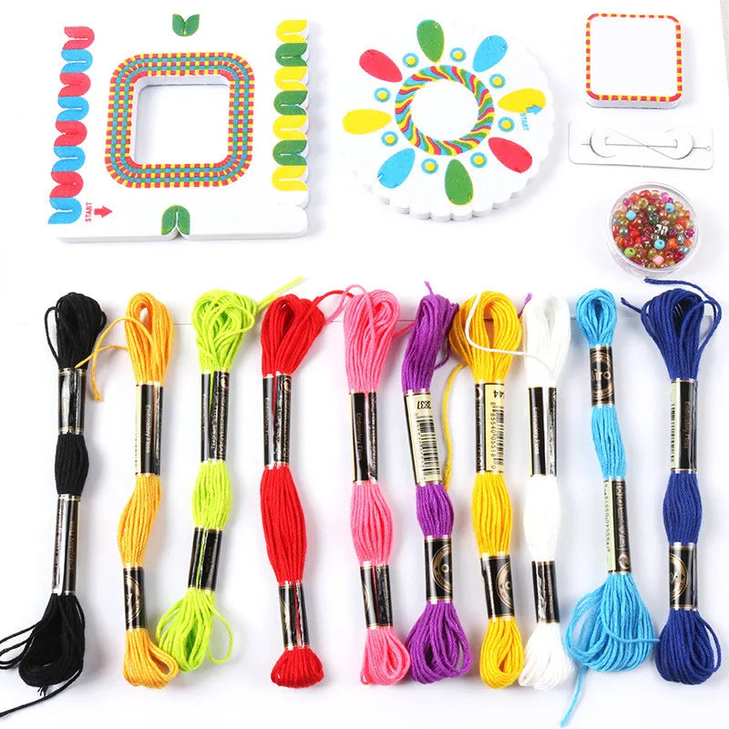 DIY Bracelet Making Kit Toys For Girls Handmade Jewellery Colorful Beaded Braided Wearing Beads Art Craft Children Learning Gift