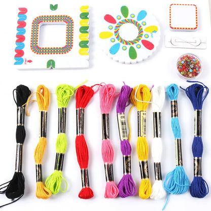 DIY Bracelet Making Kit Toys For Girls Handmade Jewellery Colorful Beaded Braided Wearing Beads Art Craft Children Learning Gift