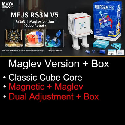 [SaoCube] MoYu RS3M V5 3X3 Magnetic Magic Speed Cube Stickerless Professional Fidget Toys SaoCube RS3 M V5 Cubo Magico Puzzle