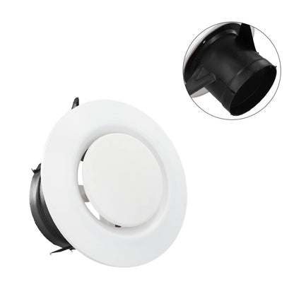 1X 75-200mm Round Air Vent Louver Grille Cover Outlet Adjustable Exhaust Vent Ducting Ventilation Grilles Ceiling Air Vent Cover