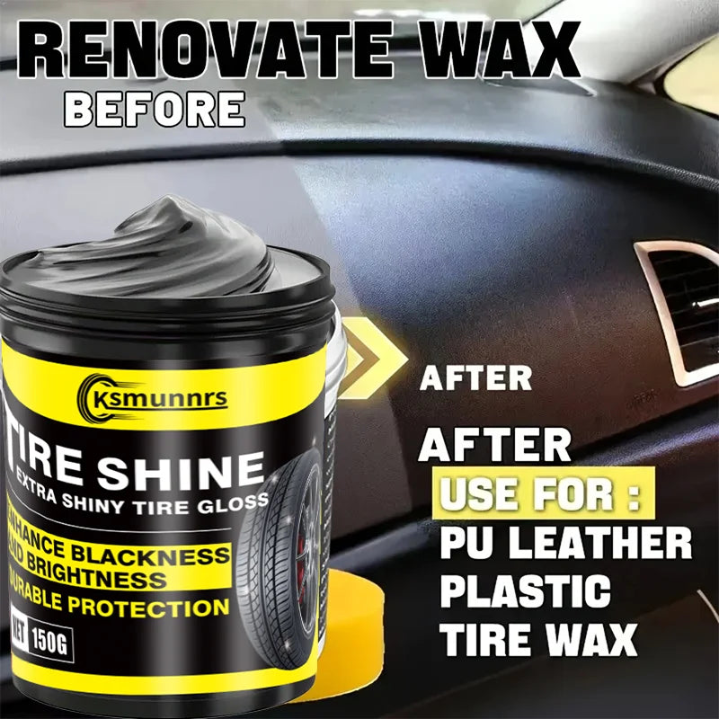 150G Heavy-Duty Car Plastic Renovator Wax - Fast-Acting Scratch Repair, Restores & Protects Car Bumpers, Interiors, Dashboard