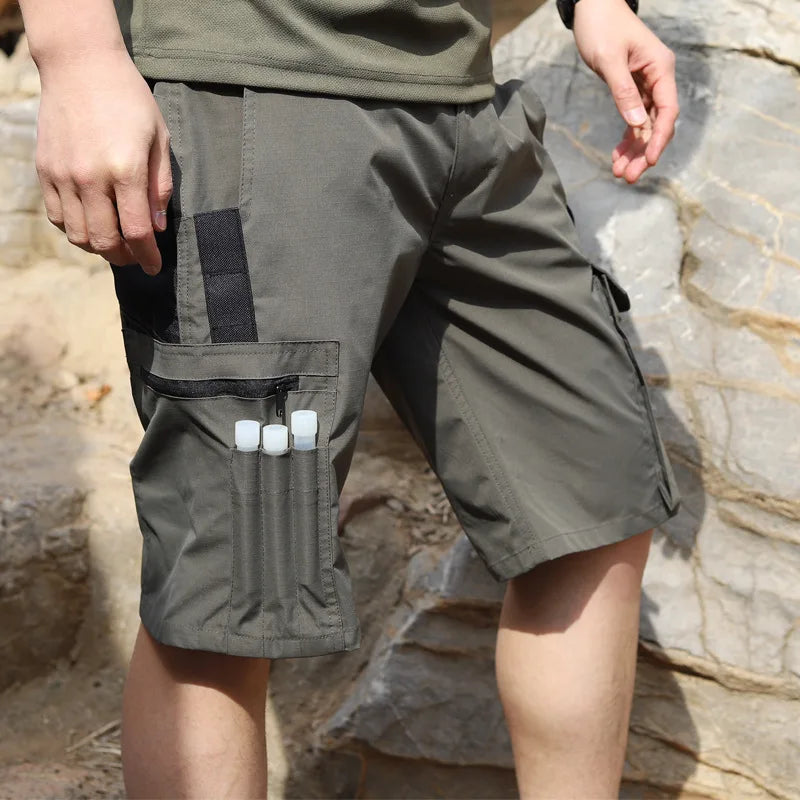 Men's Operator Elastic Tactical Shorts Ripstop Workout Outdoor Cargo Shorts for Men Cycling Hiking Fishing Casual Men's Shorts
